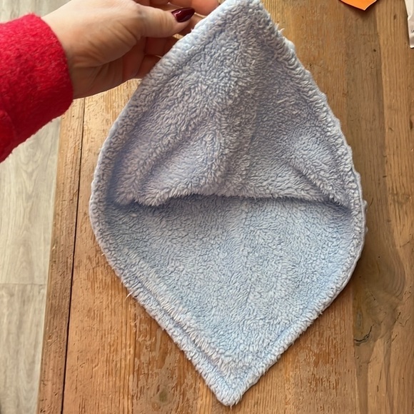 Little Beginnings Lovey Security Blanket Blue Bear Nubby Textured Fleece - Picture 5 of 5